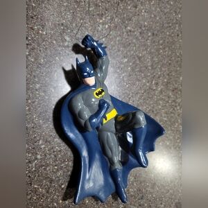 Vintage 2000 DC Comics Climbing Batman Christmas Ornament Blue Cape